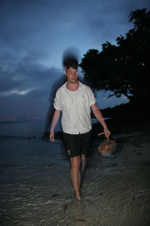 Shipwrecked on a desert island / fiji / another coconut